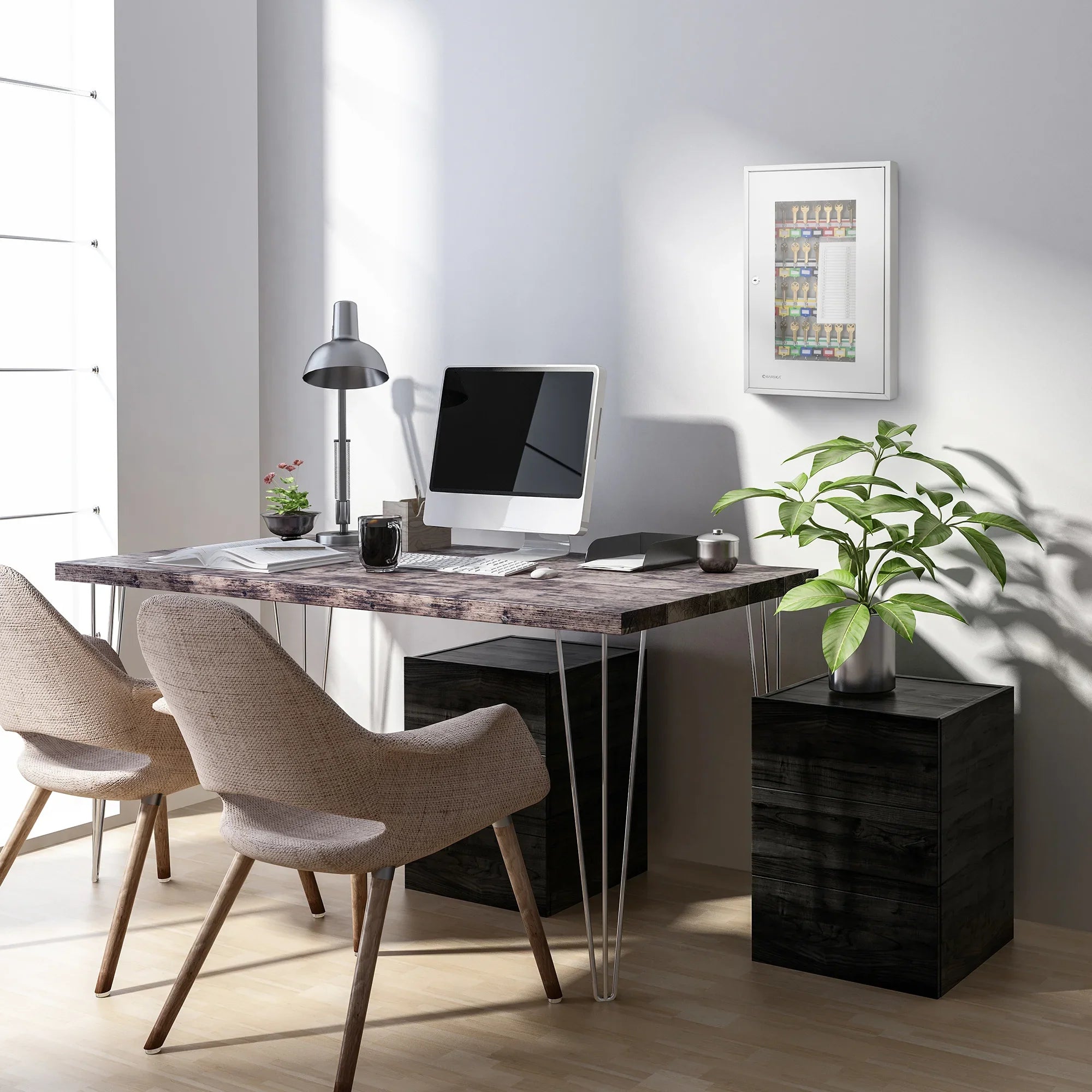 Barska 50 Capacity Adjustable Key Cabinet with Glass Door | CB12950