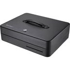 Barska Fold Out Cash Box with Five Compartment Tray, Bill Holder, and Drop Slot with Key Lock | CB13052