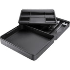 Barska Fold Out Cash Box with Five Compartment Tray, Bill Holder, and Drop Slot with Key Lock | CB13052