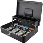 Barska Cash Box with Coin Trays and Bill Holder with Key Lock | CB13054