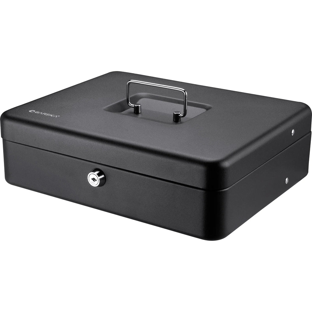 Barska Cash Box with Coin Trays and Bill Holder with Key Lock | CB13054