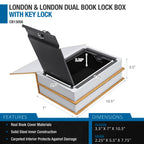 Barska Paris & London Series Dual Book Lock Boxes with Key Lock | CB12470, CB13056, CB13058