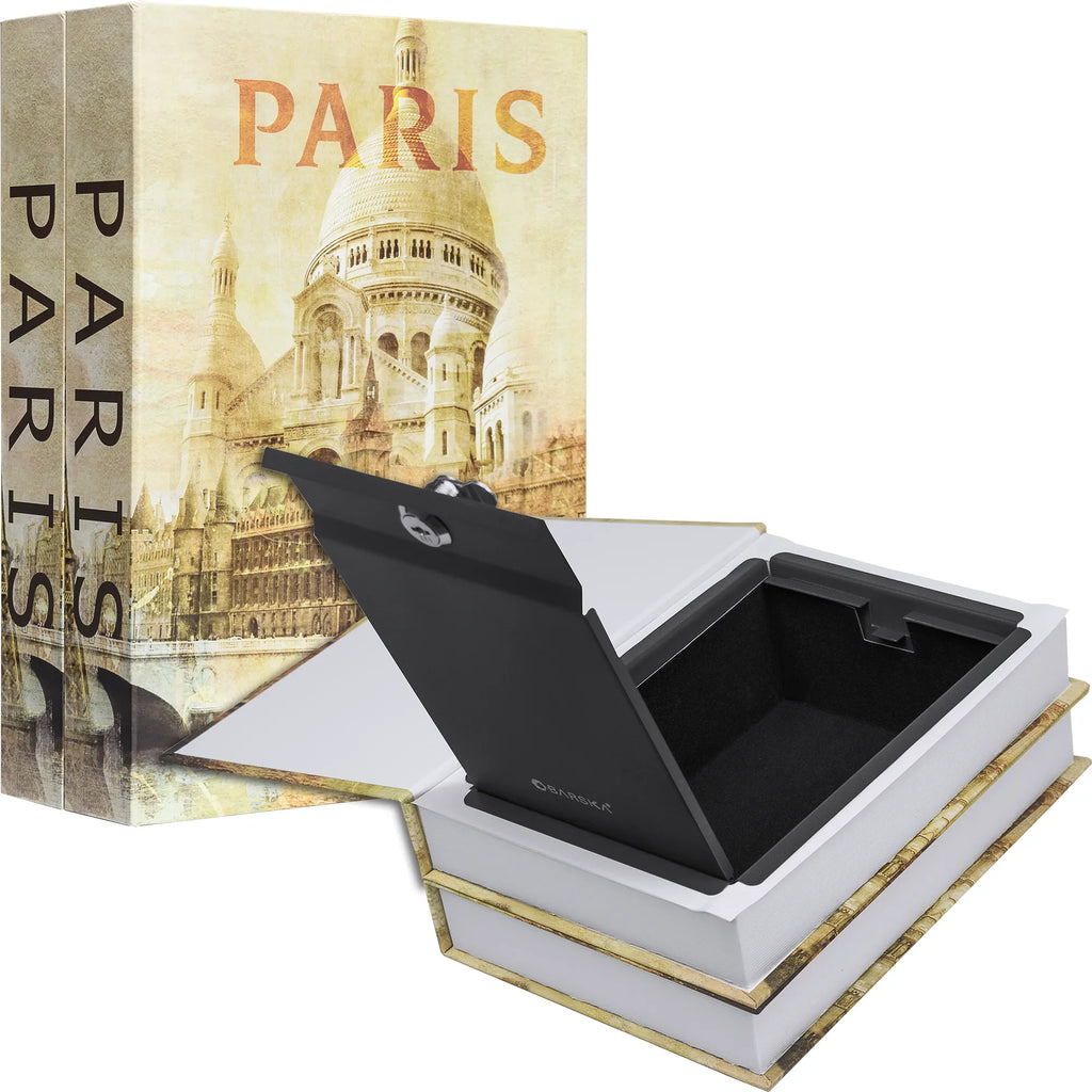 Barska Paris & London Series Dual Book Lock Boxes with Key Lock | CB12470, CB13056, CB13058