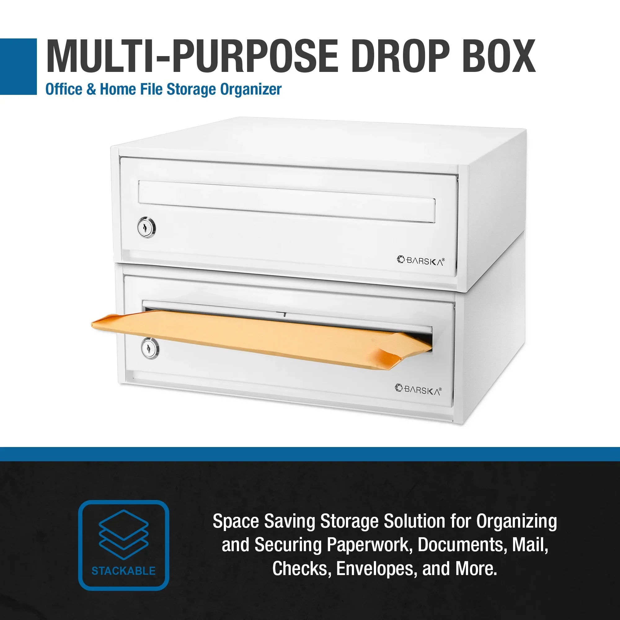 Barska Desktop Drop Box with Key Lock | CB13118
