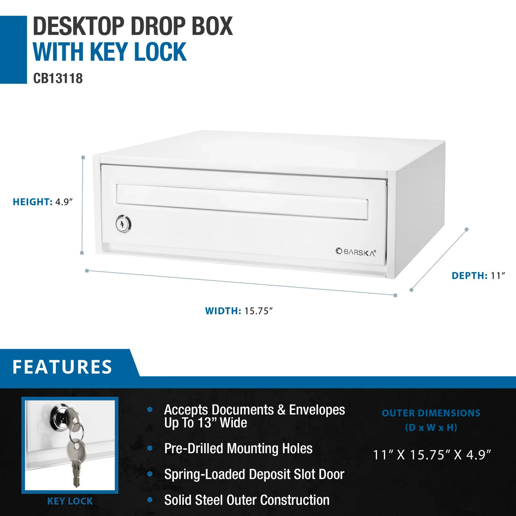 Barska Desktop Drop Box with Key Lock | CB13118