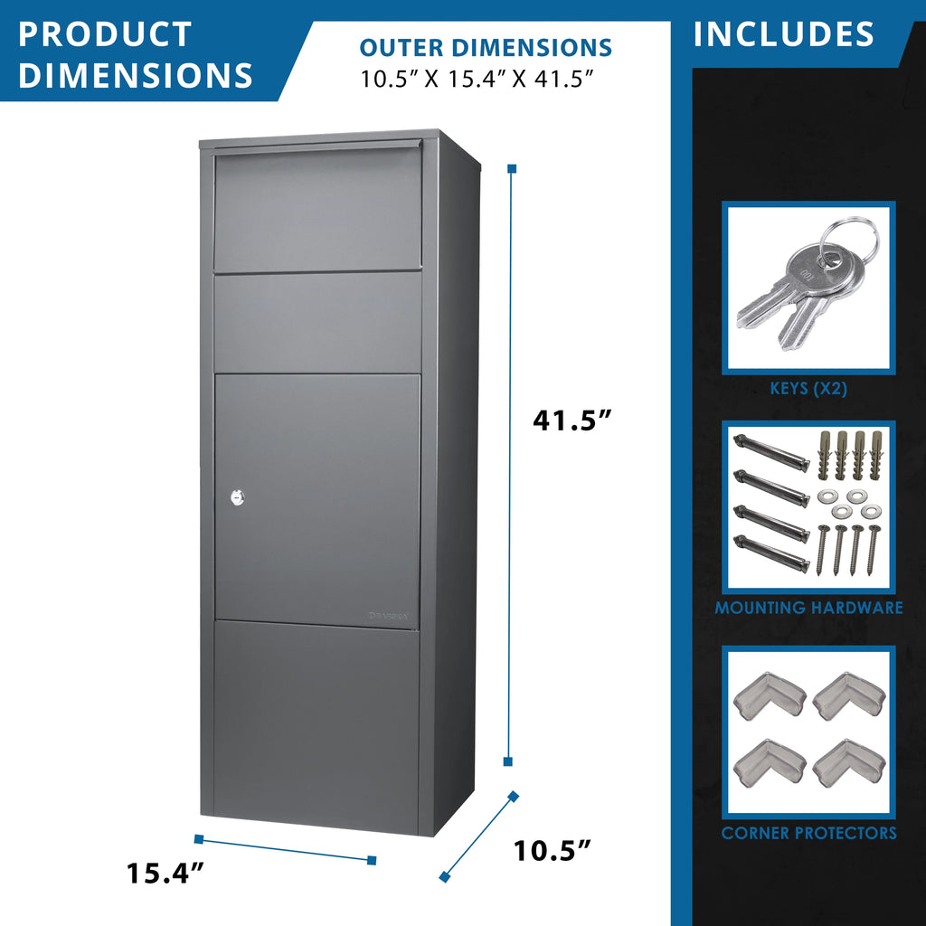 Barska Large Single Compartment Locking Parcel Drop Box | CB13256
