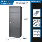 Barska Large Single Compartment Locking Parcel Drop Box | CB13256