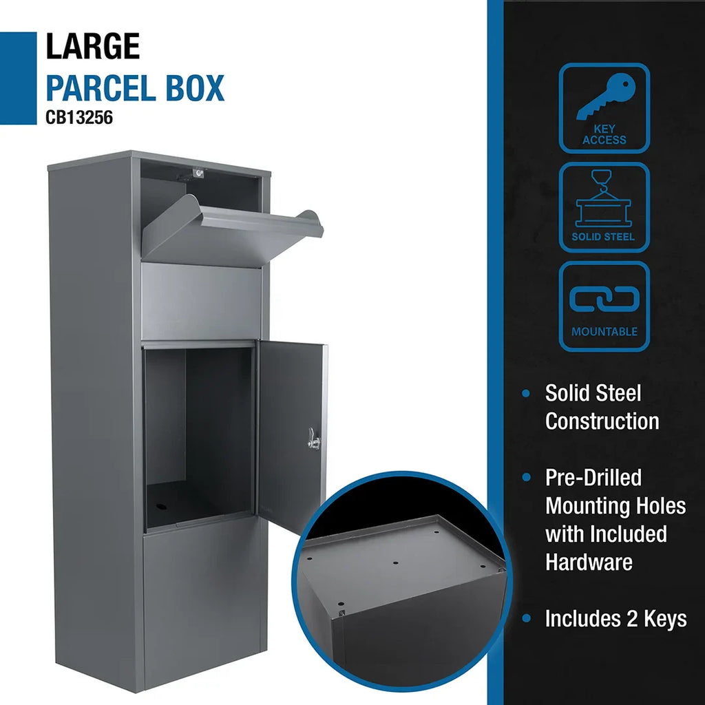 Barska Large Single Compartment Locking Parcel Drop Box | CB13256