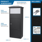 Barska MPB-500 Single Compartment Locking Parcel Box | CB13324