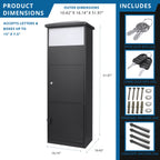 Barska MPB-600 Dual Compartment Locking Parcel Box with Package Compartment | CB13332