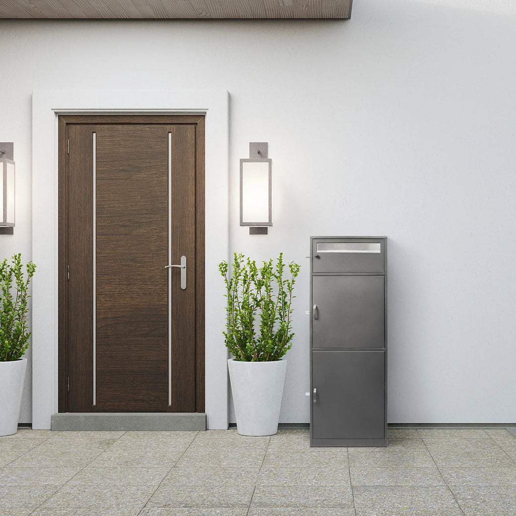 Barska MPCB-100 Three Compartment Locking Mail and Parcel Box with Package Compartments | CB13610