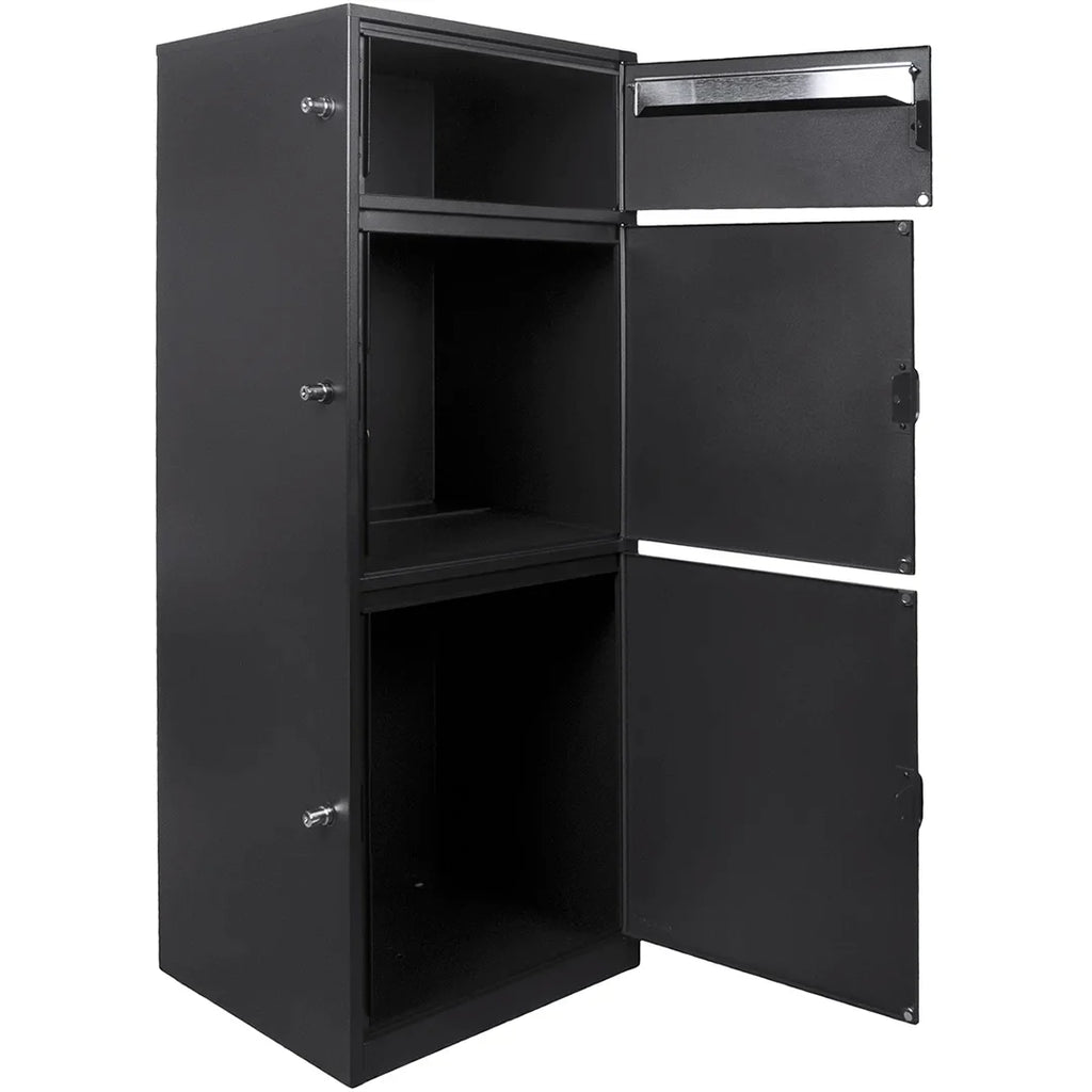 Barska MPCB-100 Three Compartment Locking Mail and Parcel Box with Package Compartments | CB13610
