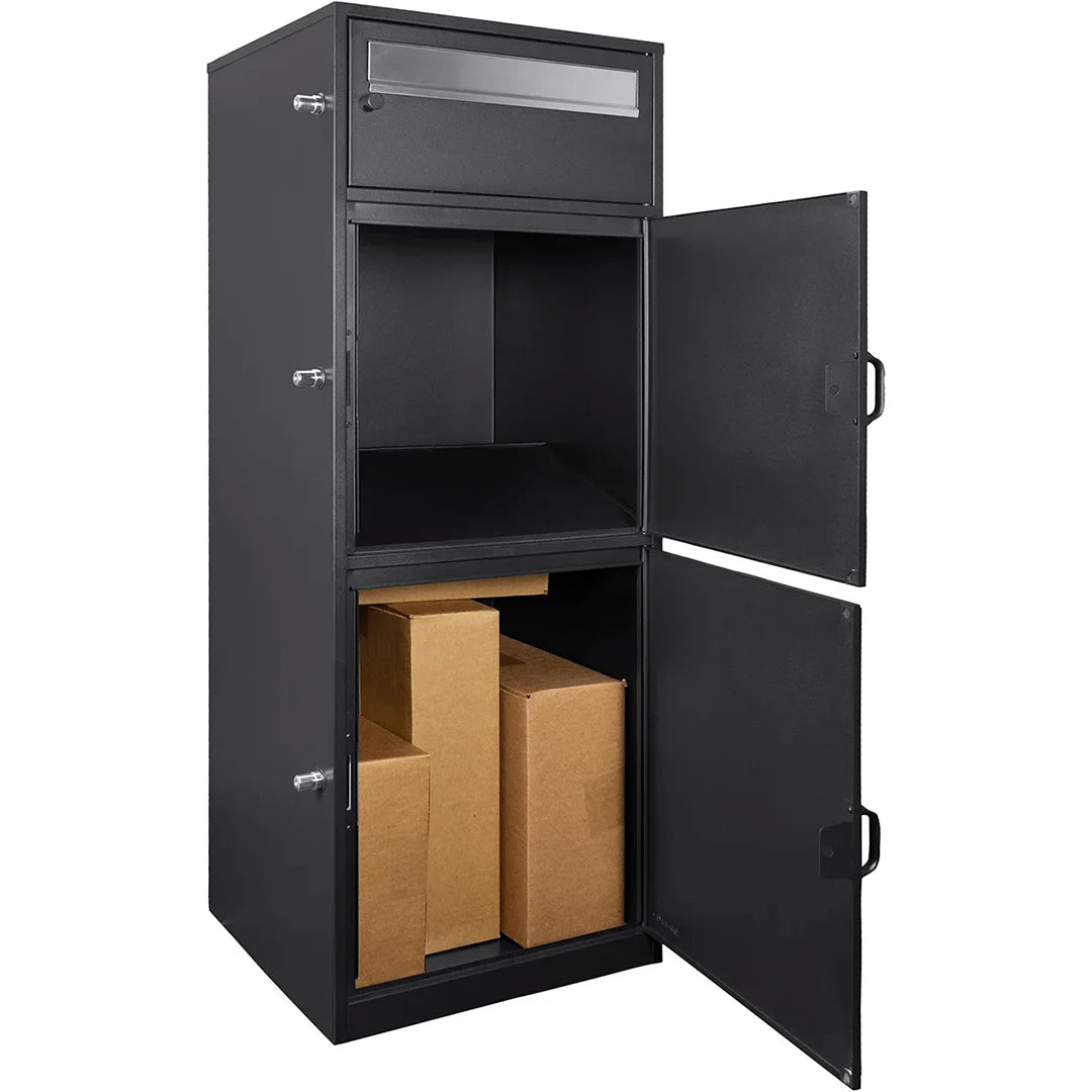 Barska MPCB-100 Three Compartment Locking Mail and Parcel Box with Package Compartments | CB13610