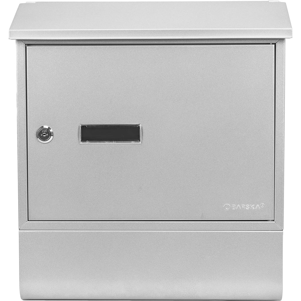 Barska Contemporary Locking Wall Mount Mailbox with Newspaper Bucket | CB13698