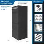 Barska MPB-700 Dual Compartment Locking Mail and Parcel Box | CB13704