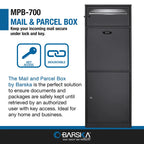 Barska MPB-700 Dual Compartment Locking Mail and Parcel Box | CB13704