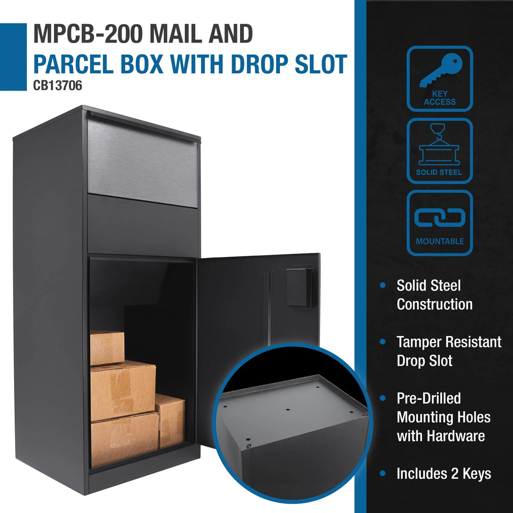 Barska MPCB-200 Extra Large Single Compartment Locking Parcel Box | CB13706