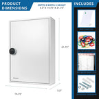 Barska 200 Capacity Adjustable Key Cabinet with RFID Lock | CB13716