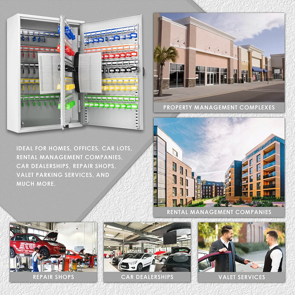 Barska 200 Capacity Adjustable Key Cabinet with RFID Lock | CB13716