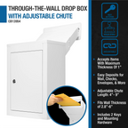 Barska Through-The-Wall Drop Box with Adjustable Chute | CB13954