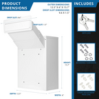 Barska Through-The-Wall Drop Box with Adjustable Chute | CB13954