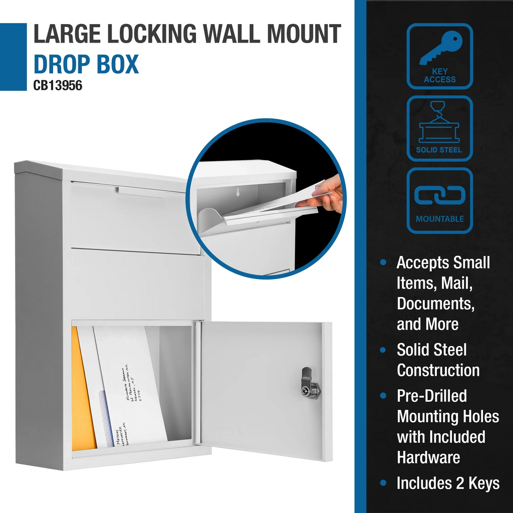 Barska Large Locking Wall Mount Drop Box | CB13956
