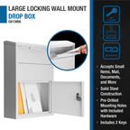 Barska Large Locking Wall Mount Drop Box | CB13956