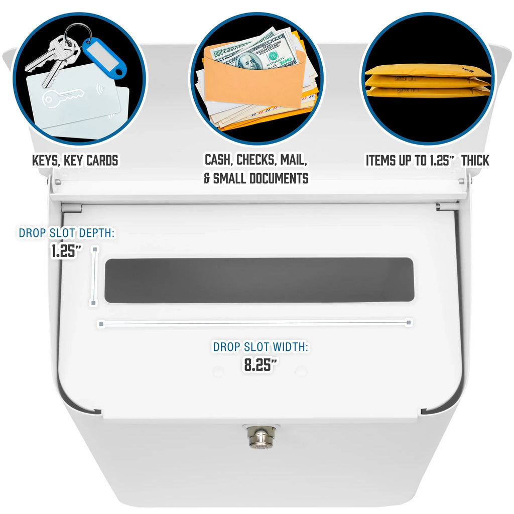 Barska Wall-Mount Top Opening Mail Drop Box | CB14074