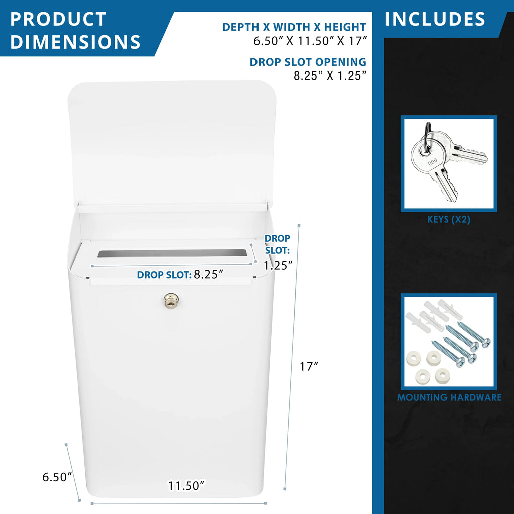 Barska Wall-Mount Top Opening Mail Drop Box | CB14074