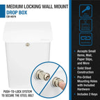 Barska Wall-Mount Top Opening Mail Drop Box | CB14074