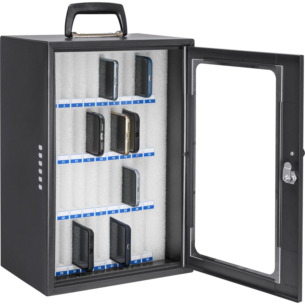 Barska 36 Capacity Smartphone Lock Box with Key Lock & Carry Handle | CB14104