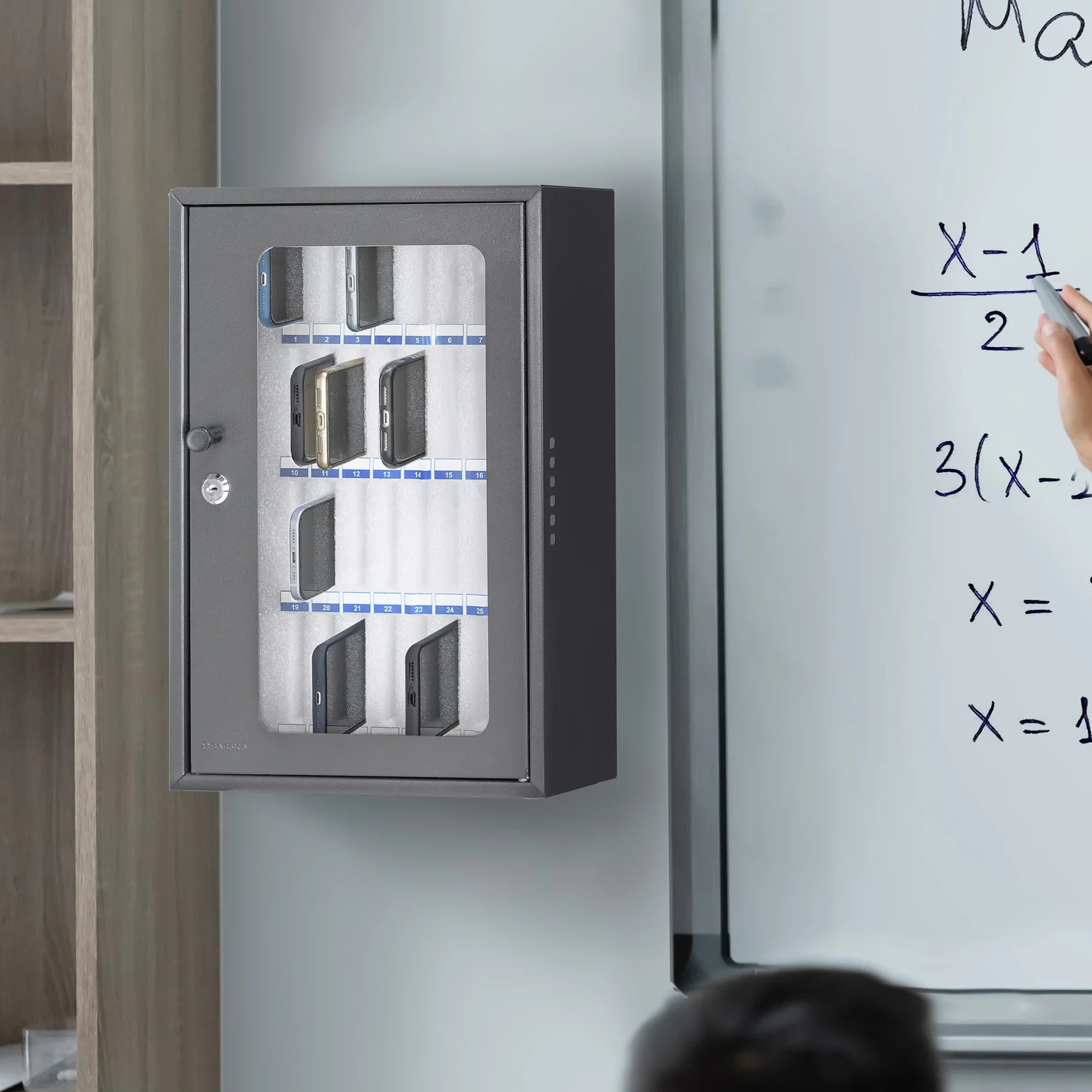 Barska 36 Capacity Smartphone Lock Box with Key Lock & Carry Handle | CB14104