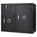 Barska Large Double Digital Keypad Depository Safe – Dual Compartment, Rotary Drop Slot (AX13522)