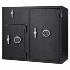 Barska Large Double Digital Keypad Depository Safe – Dual Compartment, Rotary Drop Slot (AX13522)
