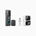 Annke Whiffle 1080P Full HD Wireless Doorbell Camera + Custos 3MP WiFi Battery & Solar Powered Outdoor Security Camera