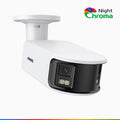 Annke NightChroma NCD800 – 4K Outdoor Panoramic PoE Dual Lens Security Camera, f/1.0 Super Aperture (0.0005 Lux), Acme Color Night Vision, Active Siren and Strobe, Human & Vehicle Detection, Intelligent Behavior Analysis, Two-Way Audio