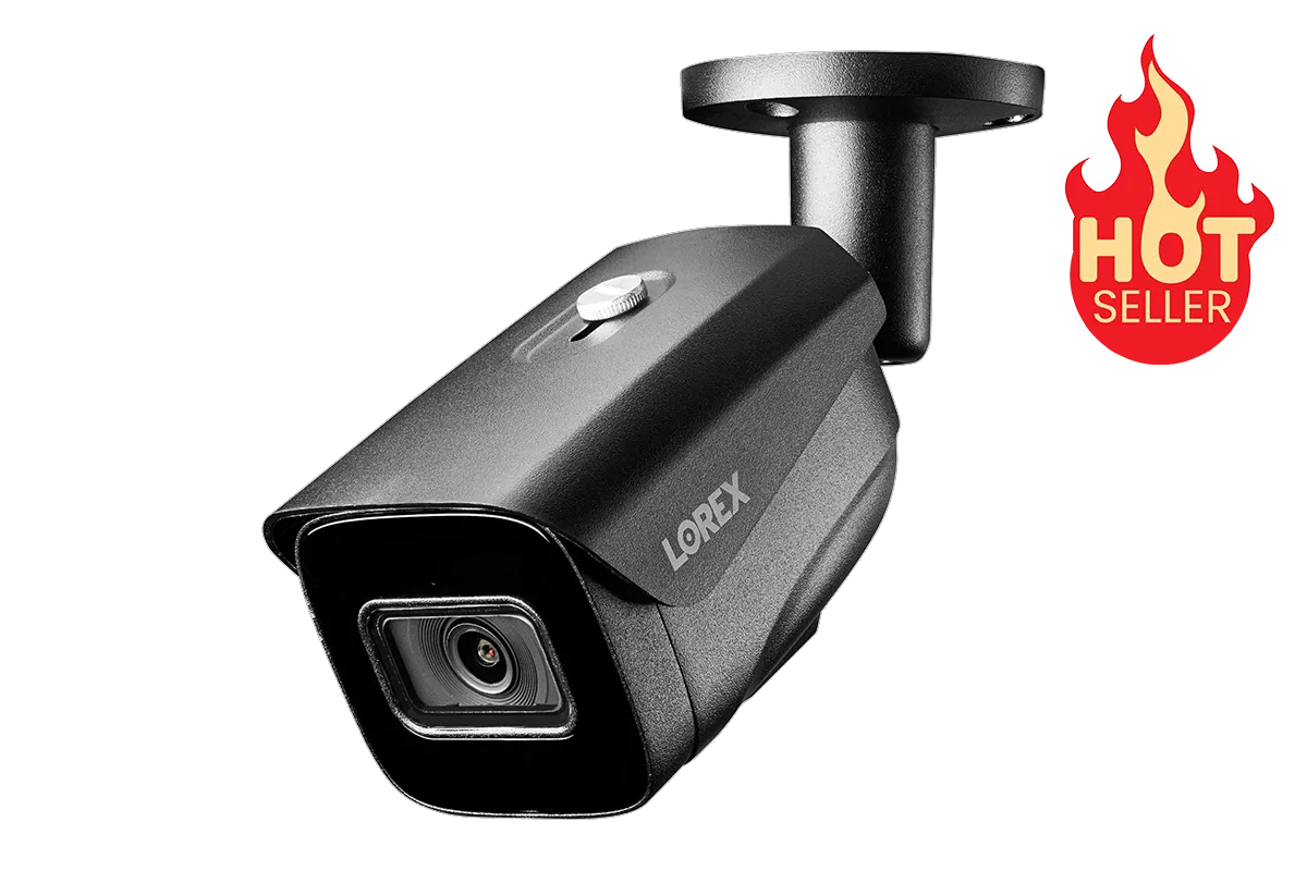 Lorex Nocturnal Series N3 4K IP Wired Bullet Security Camera with Listen-in Audio and Real-Time 30FPS Recording