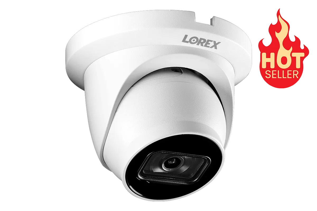 Lorex Nocturnal Series N3 4K IP Wired Dome Security Camera with Listen-in Audio and Real-Time 30FPS Recording