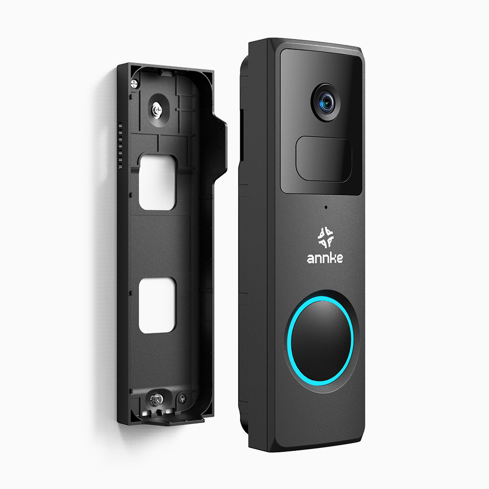 Annke Whiffle - 1080P Full HD Wireless Doorbell Camera, 148° Field of View, 4800mAh Battery Powered, Motion Detection, Two-Way Audio, Cloud & TF Card Storage, Works with Alexa