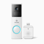 Annke Whiffle - 1080P Full HD Wireless Doorbell Camera, 148° Field of View, 4800mAh Battery Powered, Motion Detection, Two-Way Audio, Cloud & TF Card Storage, Works with Alexa