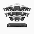 Annke H500P - 3K 16 Channel 16 Cameras PoE Security System, Color & IR Night Vision, 3072*1728 Resolution, f/1.6 Aperture (0.005 Lux), Human & Vehicle Detection, Built-in Microphone,IP67