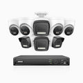 Annke H500P - 3K 16 Channel PoE Security System with 4 Bullet & 4 Turret Cameras, Color & IR Night Vision, 3072*1728 Resolution, f/1.6 Aperture (0.005 Lux), Human & Vehicle Detection, Built-in Microphone,IP67