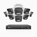Annke H500P - 3K 16 Channel 8 Cameras PoE Security System, Color & IR Night Vision, 3072*1728 Resolution, f/1.6 Aperture (0.005 Lux), Human & Vehicle Detection, Built-in Microphone,IP67