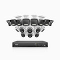Annke H500P - 3K 16 Channel PoE Security System with 8 Bullet & 8 Turret Cameras, Color & IR Night Vision, 3072*1728 Resolution, f/1.6 Aperture (0.005 Lux), Human & Vehicle Detection, Built-in Microphone,IP67