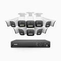 Annke HZ804 - 4K 16 Channel 12 Cameras PoE Security System, 4X Optical Zoom, 2.8 - 12 MM Motorized Varifocal Lens, Smart Dual Light Night Vision, Motion Detection 2.0, Built-in Microphone, Siren & Strobe Alarm, Upgraded Version