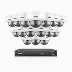 Annke H800 - 4K 16 Channel 16 Cameras PoE Security System, Built-in Microphone, Human & Vehicle Detection, Color & IR Night Vision, RTSP Supported
