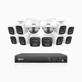 Annke H800 - 4K 16 Channel PoE Security System with 10 Bullet & 2 Dome (IK10) Cameras, Vandal-Resistant, Human & Vehicle Detection, Color & IR Night Vision, Built-in Mic, RTSP Supported