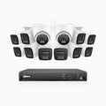 Annke H800 - 4K 16 Channel PoE Security System with 10 Bullet & 2 Turret Cameras, Human & Vehicle Detection, Color & IR Night Vision, Built-in Mic, RTSP Supported