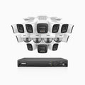 Annke H800 - 4K 16 Channel PoE Security System with 12 Bullet & 4 Dome (IK10) Cameras, Vandal-Resistant, Human & Vehicle Detection, Color & IR Night Vision, Built-in Mic, RTSP Supported