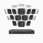 Annke H800 - 4K 16 Channel 16 Cameras PoE Security System, Built-in Microphone, Human & Vehicle Detection, Color & IR Night Vision, RTSP Supported